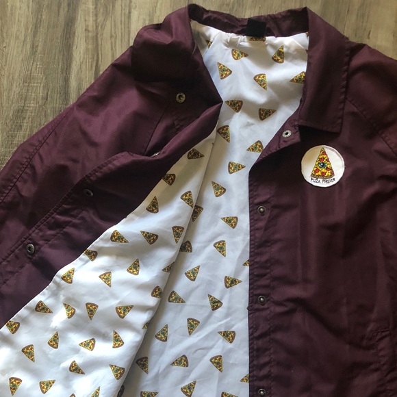 Jac Vanek Burgundy Pizza Jacket - Picture 2 of 3